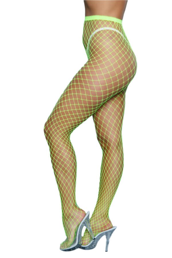 Fishnet Pantyhose For Women Stylish Hosiery 44 Fishnet Pantyhose For Women Stylish Hosiery Neon green fishnet pantyhose for women by LuckeLadybug LLC worn with clear high heels