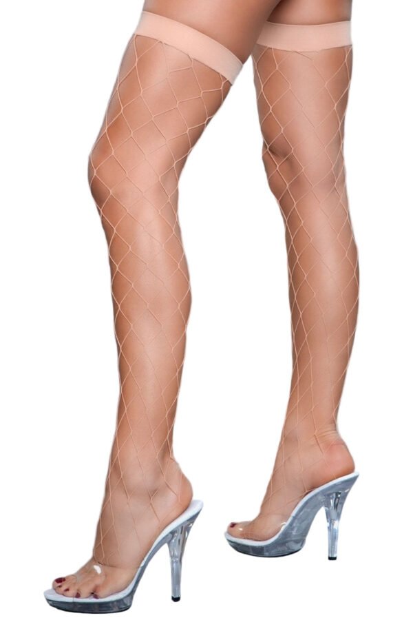 Caught In My Trap Stockings Fishnet Thigh High 12 Caught In My Trap Stockings Fishnet Thigh High LuckeLadybug LLC thigh highs nude diamond fishnet look caught in my trap stockings with clear heels