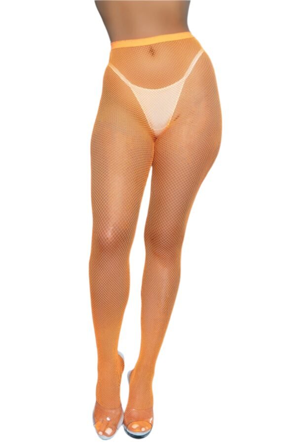 Up All Night Fashion Pantyhose Fishnet Tights 41 Up All Night Fashion Pantyhose Fishnet Tights LuckeLadybug LLC orange fishnet up all night fashion pantyhose styled with clear heels