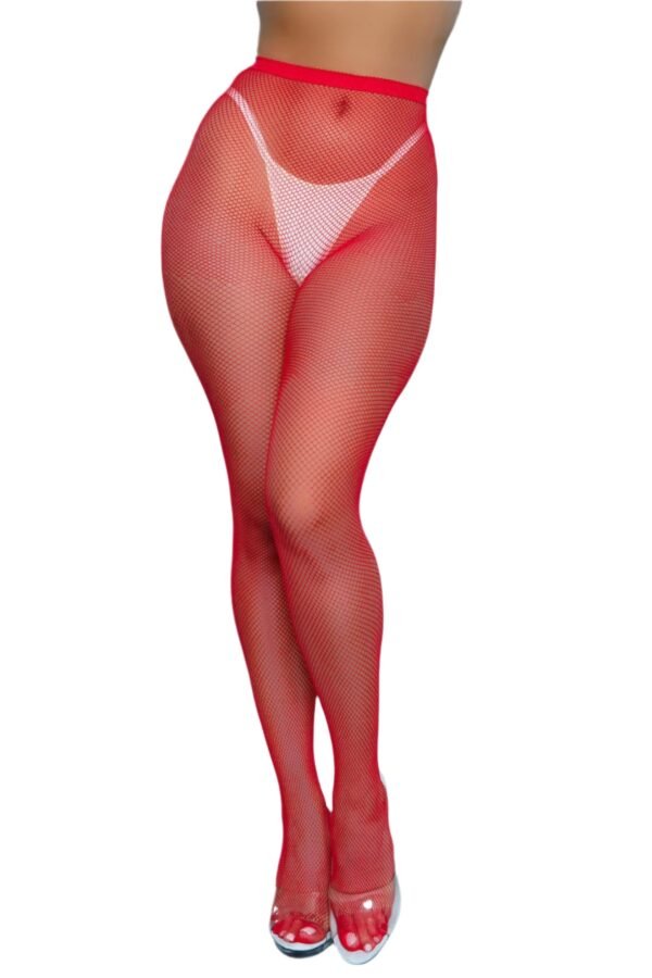 Up All Night Fashion Pantyhose Fishnet Tights 43 Up All Night Fashion Pantyhose Fishnet Tights Red fishnet hosiery from LuckeLadybug LLC styled as up all night fashion pantyhose on model legs