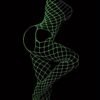 Luminous Fishnet Bodystocking - Open Crotch Women's Hot Lingerie &