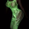 Side View of Plus Size Sultry Crotchless Bodystocking