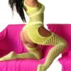 Halter Neck Fishnet Bodystocking with Open Crotch – Women's Sexy