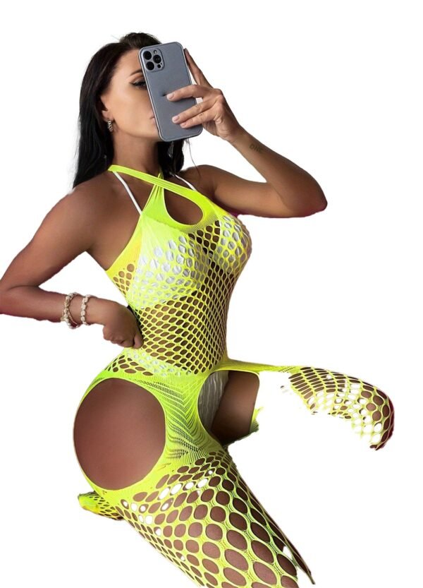 Halter Neck Fishnet Bodystocking With Open Crotch – Women's Sexy Lingerie 15 Halter Neck Fishnet Bodystocking With Open Crotch – Women's Sexy Lingerie Halter Neck Fishnet Bodystocking with Open Crotch – Women's Sexy