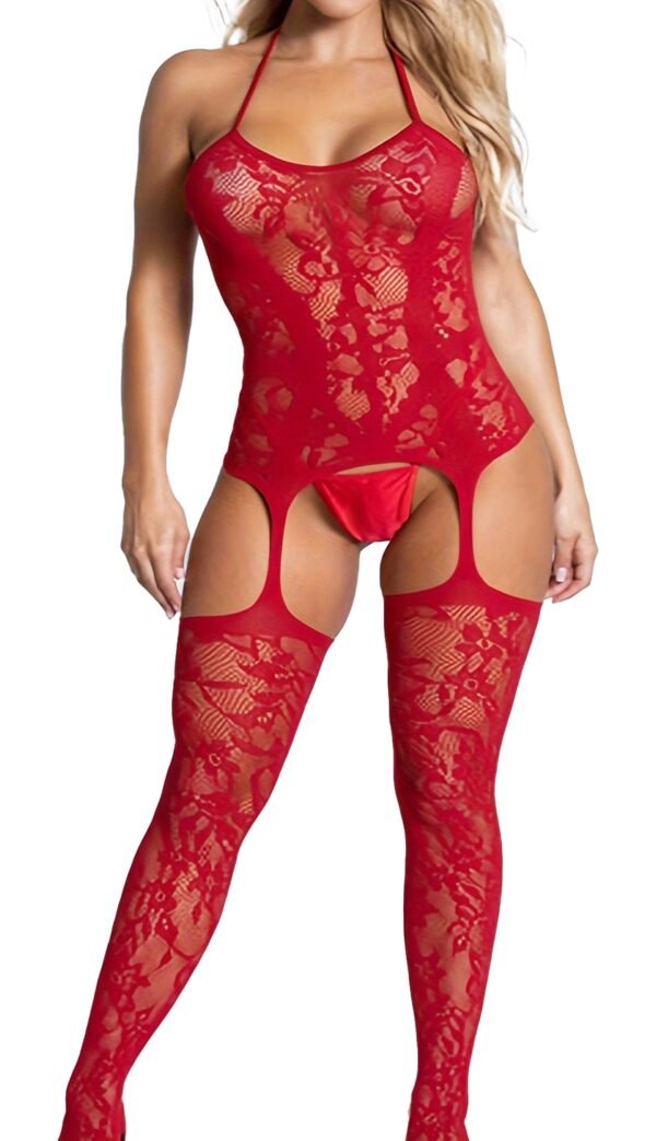 Close-Up of Plus Size Sexy Bodystocking Lingerie