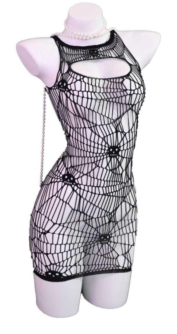 FÉE Et MOI Halloween Skull Punk Bodystocking With Fingerless Sleeves 23 FÉE Et MOI Halloween Skull Punk Bodystocking With Fingerless Sleeves Close-Up of FÉE ET MOI Halloween Skull Punk Bodystocking