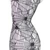 Back View of FÉE ET MOI Halloween Skull Punk Bodystocking