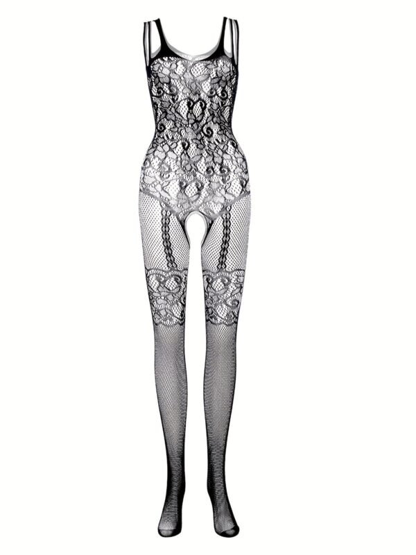 Detail Of Jacquard Fishnet Bodystocking Design