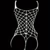 Luminous Fishnet Bodystocking - Open Crotch Women's Hot Lingerie &