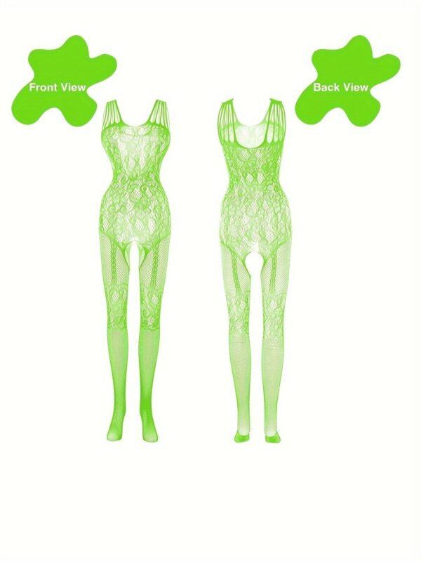 4-Pack Fishnet Bodystocking Set With Jacquard Design & Open Crotch - Women's 8 4-Pack Fishnet Bodystocking Set With Jacquard Design & Open Crotch - Women's 4-Pack Fishnet Bodystocking Set with Jacquard Design & Open Crotch