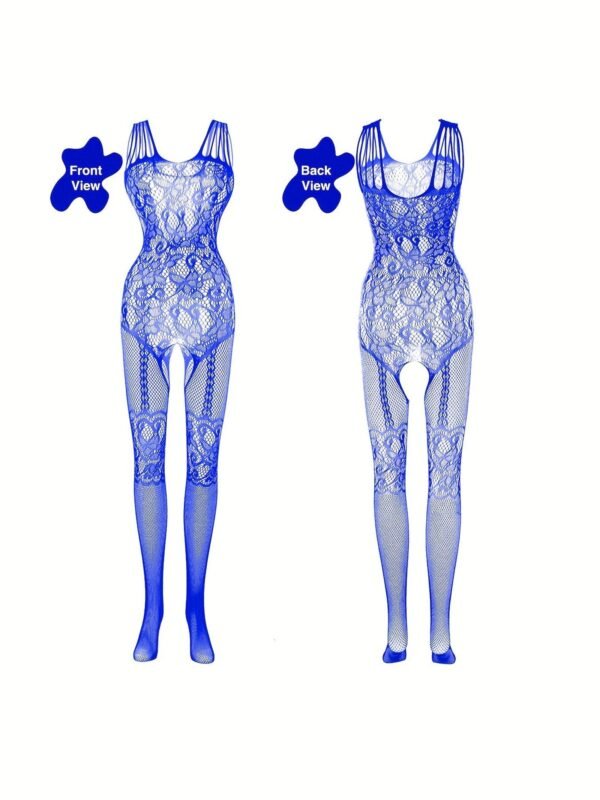 4-Pack Fishnet Bodystocking Set With Jacquard Design & Open Crotch - Women's 7 4-Pack Fishnet Bodystocking Set With Jacquard Design & Open Crotch - Women's 4-Pack Fishnet Bodystocking Set with Jacquard Design & Open Crotch