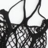 Close-Up of Alluring Halter Fishnet Bodystocking