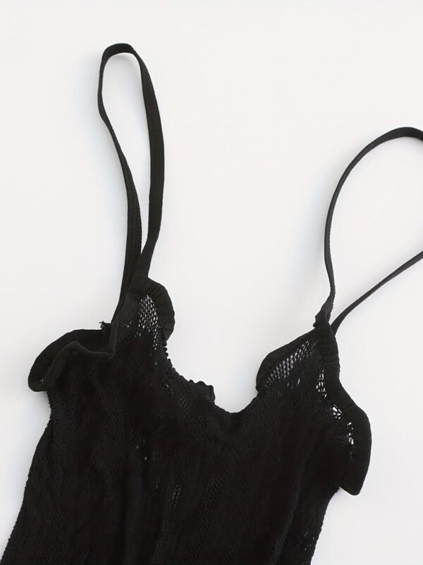 Close-Up Of High Stretch Fabric In Plus Size Bodystocking