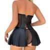 Back View of Sultry Seduction Sheer Mesh Halter Bodysuit