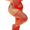 Plus Size Open-Crotch Fishnet Bodystocking - Sexy Lingerie for Women