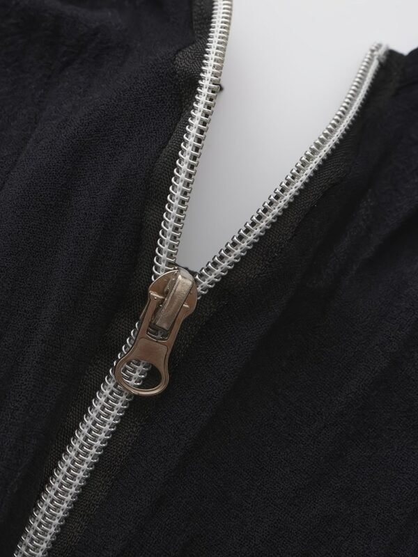 Sexy Semi-Sheer Mesh Bodystocking Set With Zipper & Deep V Halter Design 9 Sexy Semi-Sheer Mesh Bodystocking Set With Zipper & Deep V Halter Design Close-Up of Mesh Fabric in Bodystocking Set