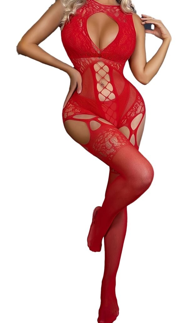 Floral Lace Backless Bodystocking - Seductive Open Crotch Lingerie For Women 7 Floral Lace Backless Bodystocking - Seductive Open Crotch Lingerie For Women Floral Lace Backless Bodystocking - Open Crotch Feature