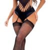 Front View of Plus Size Women's Sexy Bodystocking