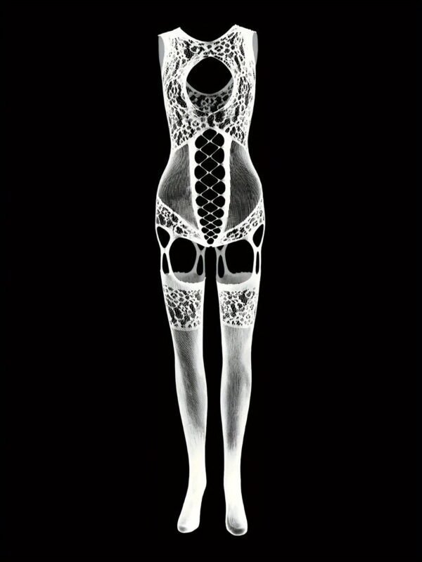 Luminous Hollow Bodystocking - Sexy Women's Fashion Without Lingerie & Underwear 8 Luminous Hollow Bodystocking - Sexy Women's Fashion Without Lingerie & Underwear Luminous Hollow Bodystocking Styled with Accessories