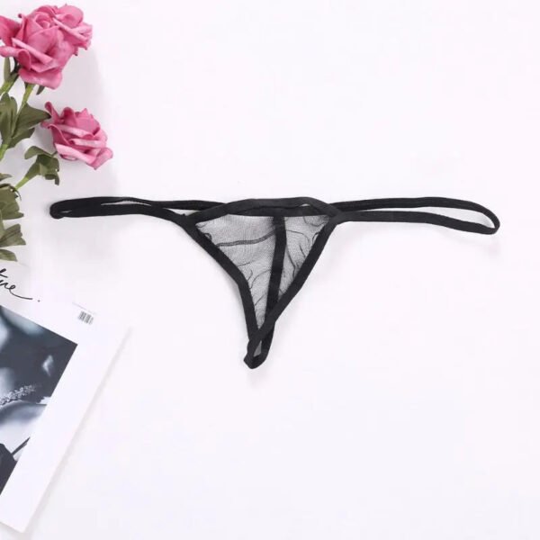 Sexy Transparent Thong Panties 2 Pack 3 Sexy Transparent Thong Panties 2 Pack LuckeLadybug LLC sexy transparent thong panties with delicate sheer fabric and minimalist design