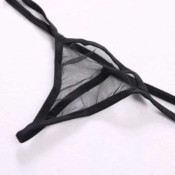 Sexy Transparent Thong Panties 2 Pack 4 Sexy Transparent Thong Panties 2 Pack Sexy transparent thong panties in sheer black fabric with delicate straps for a seductive look