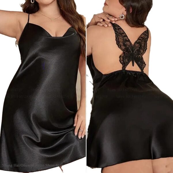 Plus Size Satin Nightgown With Lace Back 20 Plus Size Satin Nightgown With Lace Back S25f0652b1ba14730942bf7e6a37e4ee7A 2