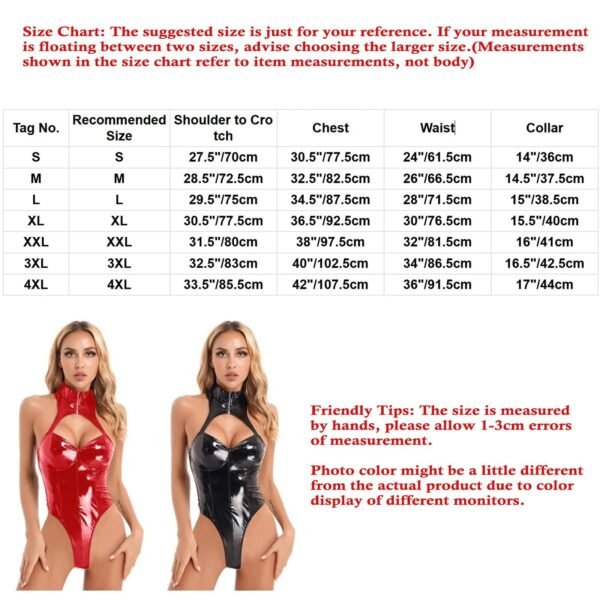 Patent Leather Lingerie Bodysuit For Women 23 Patent Leather Lingerie Bodysuit For Women S2d97fa085a334e7f9bd89c10211a25e0z 3
