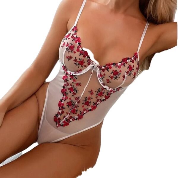Floral See Through Lingerie Bodysuit 12 Floral See Through Lingerie Bodysuit S3c7fbf92283949ce9b28097cd30a25a8Y 2