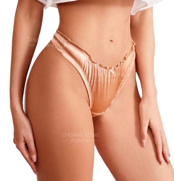 Luxury Satin Cotton Tangas - Oversized, Sexy & Comfortable Triangle Panty 27 Luxury Satin Cotton Tangas - Oversized, Sexy & Comfortable Triangle Panty Side View of Luxury Satin Cotton Tangas