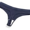 Close-Up of Elastic Band on Low Waist Cotton Thong Panties