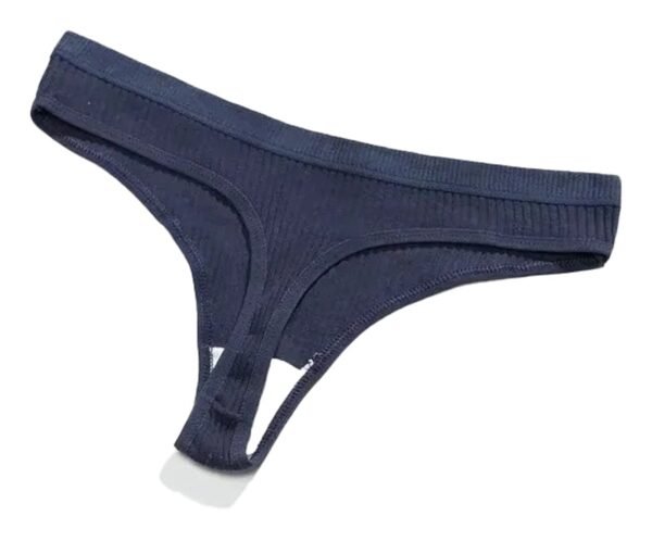 Low Waist Cotton Thong Panties for Women - Breathable Solid Color Tanga Briefs 35 Low Waist Cotton Thong Panties for Women - Breathable Solid Color Tanga Briefs Close-Up of Elastic Band on Low Waist Cotton Thong Panties