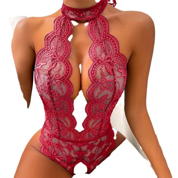 Lace See Through Teddy Bodysuit In Red 33 Lace See Through Teddy Bodysuit In Red S504871803766423aa54f0453aa48f95cz 7