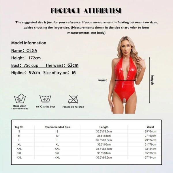 Patent Leather Lingerie Bodysuit For Women 25 Patent Leather Lingerie Bodysuit For Women S703b059a7778477faa16a21b640dced3z 5