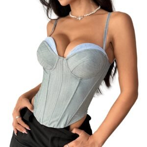 Womens Corset Bustier Top In Elegant Style