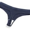 Lifestyle Shot of Low Waist Cotton Thong Panties for Women