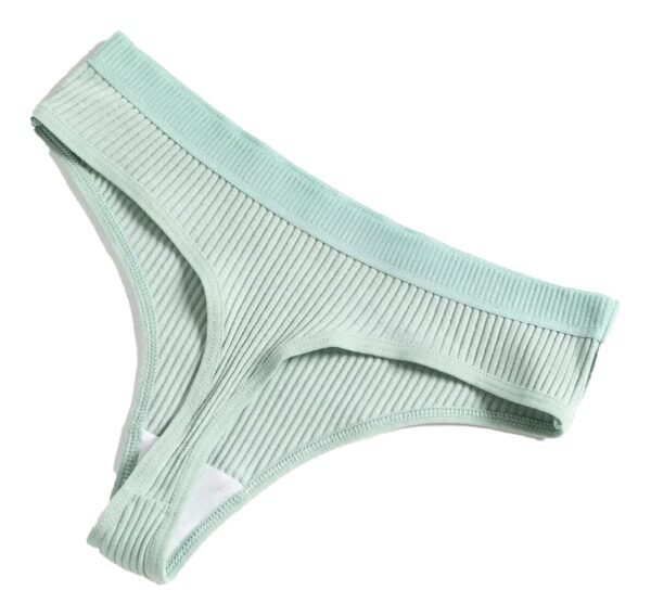 Low Waist Cotton Thong Panties for Women - Breathable Solid Color Tanga Briefs 44 Low Waist Cotton Thong Panties for Women - Breathable Solid Color Tanga Briefs Detail of Stitching on Low Waist Cotton Thong Panties for Women