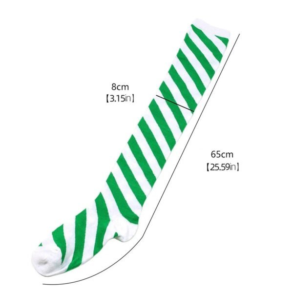 Striped Thigh High Socks For Women 57 Striped Thigh High Socks For Women Green and white striped thigh high socks for women with a comfortable fit and stylish design