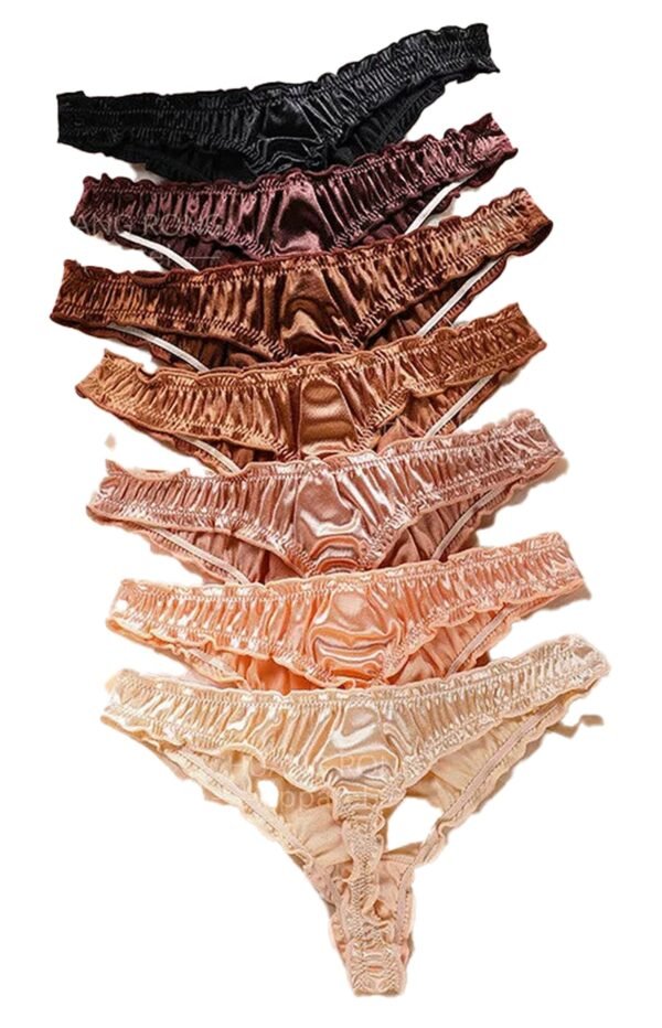 Luxury Satin Cotton Tangas - Oversized, Sexy & Comfortable Triangle Panty 26 Luxury Satin Cotton Tangas - Oversized, Sexy & Comfortable Triangle Panty Back View of Luxury Satin Cotton Tangas