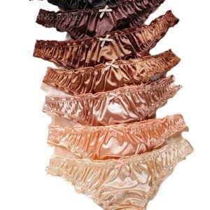 Front View of Luxury Satin Cotton Tangas