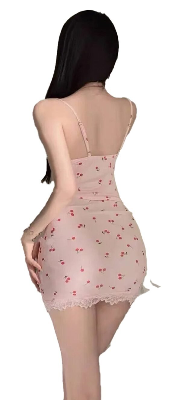Pink Cherry Print Mini Dress 15 Pink Cherry Print Mini Dress Sffbbbd9495db4facb6935aca5a0076dcP 3