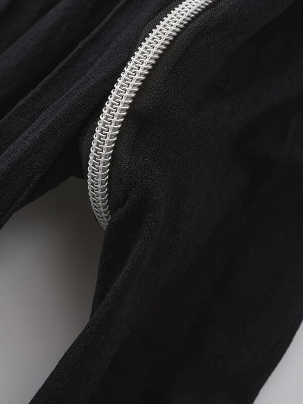 Sexy Semi-Sheer Mesh Bodystocking Set With Zipper & Deep V Halter Design 6 Sexy Semi-Sheer Mesh Bodystocking Set With Zipper & Deep V Halter Design Model Wearing Sexy Semi-Sheer Bodystocking Set