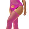 Plus Size Open-Crotch Fishnet Bodystocking - Sexy Lingerie for Women