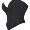 Plus size black corset top for women crafted with premium fabric for a flattering fit