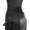 Stylish black corset dress for women featuring a fitted design and lace-up details
