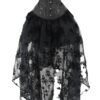 Black Gothic Corset Dress Set With Ruffles 29 Black Gothic Corset Dress Set With Ruffles Elegant black gothic corset dress set featuring a ruffled off-shoulder design and flowing lace skirt