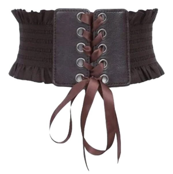 Black Lace Underbust Corset for Women 33 Black Lace Underbust Corset for Women Black lace underbust corset for women with adjustable front lacing and ruffled edges