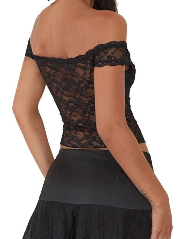 Black Off Shoulder Corset Top For Chic Style 22 Black Off Shoulder Corset Top For Chic Style Black off shoulder corset top with lace detailing for a chic and stylish look