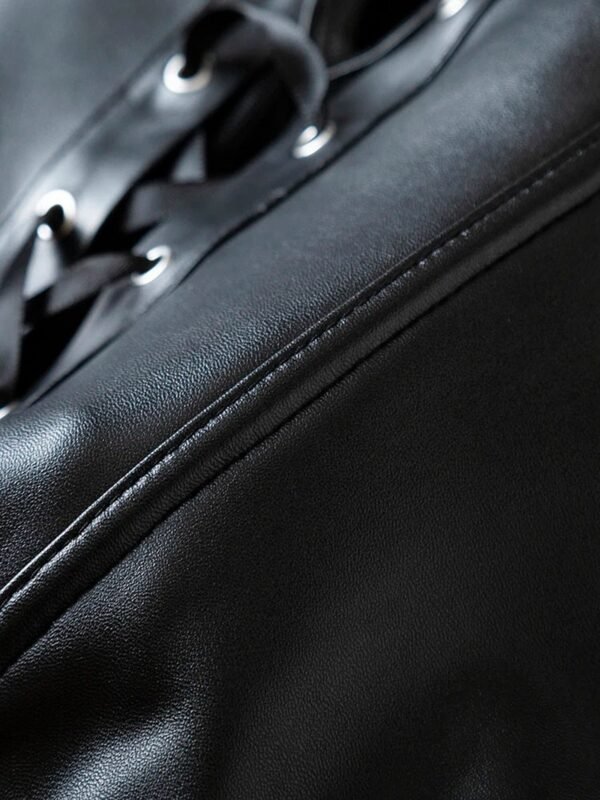 Black Strapless Corset Top For Chic Style 30 Black Strapless Corset Top For Chic Style Detailed view of a black strapless corset top with lace-up design and sleek finish