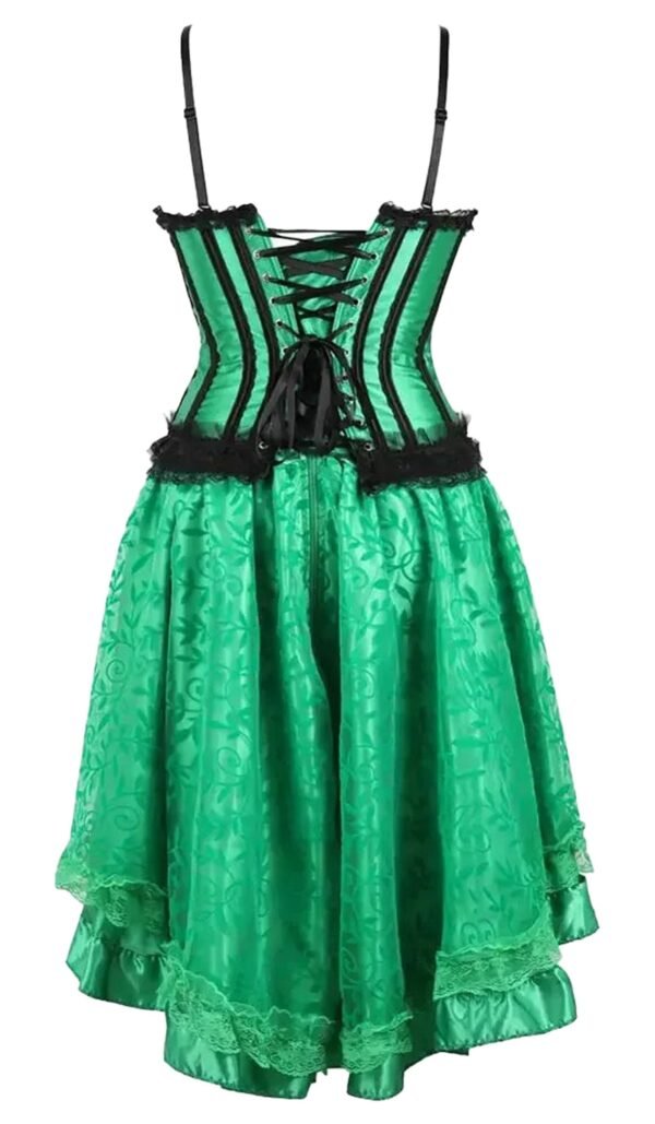 Burlesque Corset Dress With Tutu Skirt 17 Burlesque Corset Dress With Tutu Skirt LuckeLadybug LLC burlesque corset dress with tutu skirt in vibrant green for stylish performances