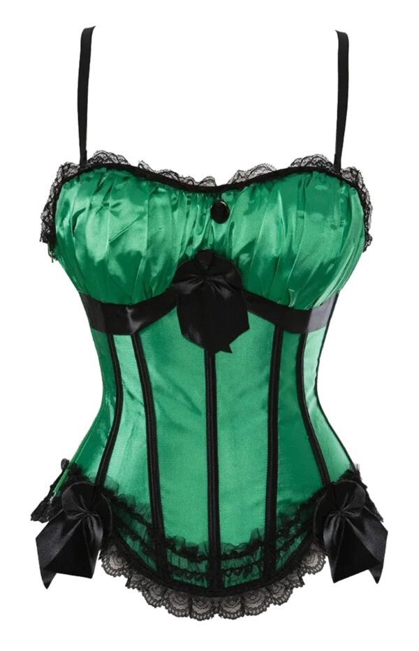 Burlesque Corset Dress With Tutu Skirt 18 Burlesque Corset Dress With Tutu Skirt Green satin burlesque corset dress with tutu skirt accents and lace detailing from LuckeLadybug LLC